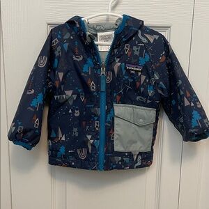 Patagonia 6-12 mo Navy and Gray reversible jacket
